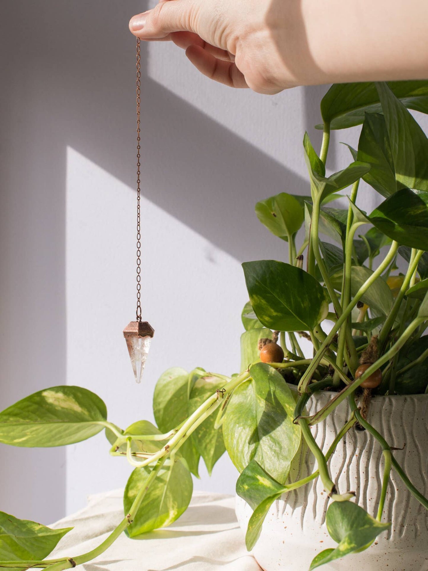 Copper + Crystal Pendulum