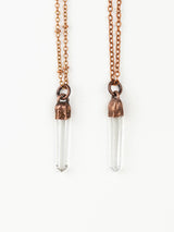 Quartz | Copper + Crystal Necklace | Mini