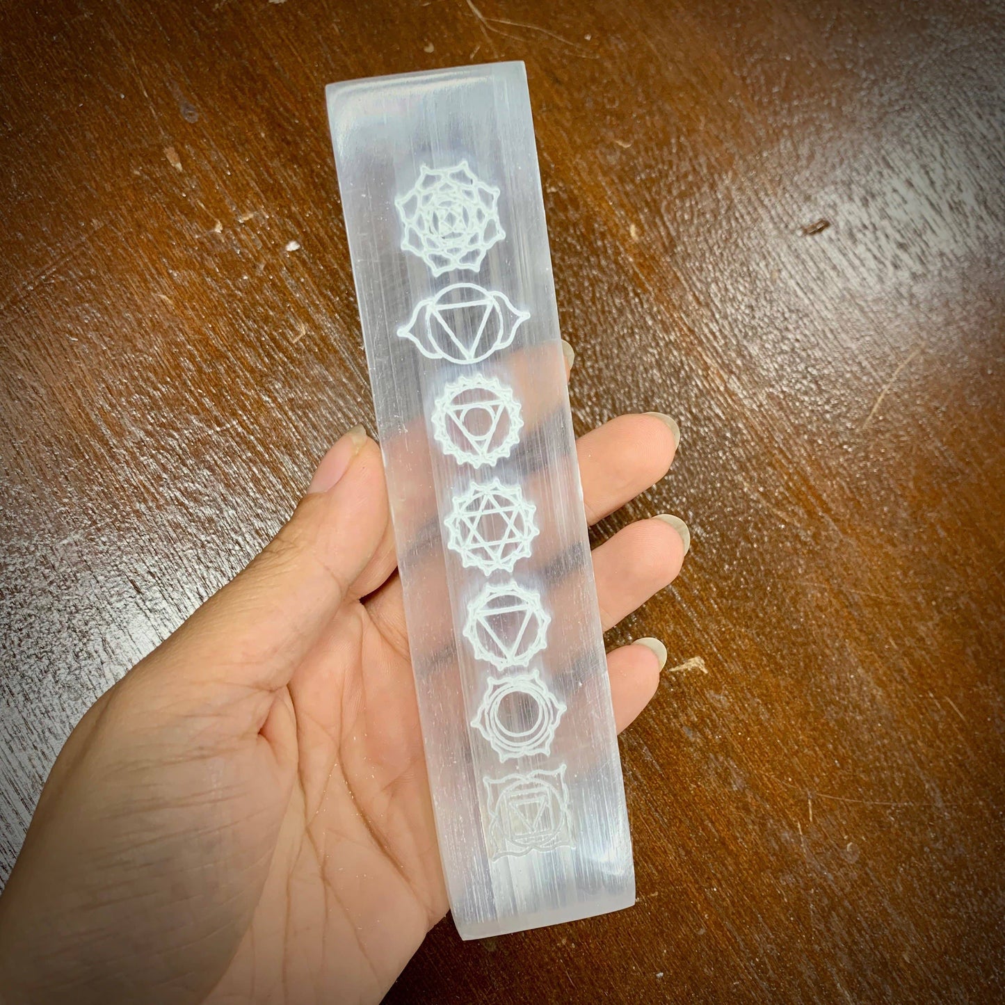 Selenite Chakra Plate