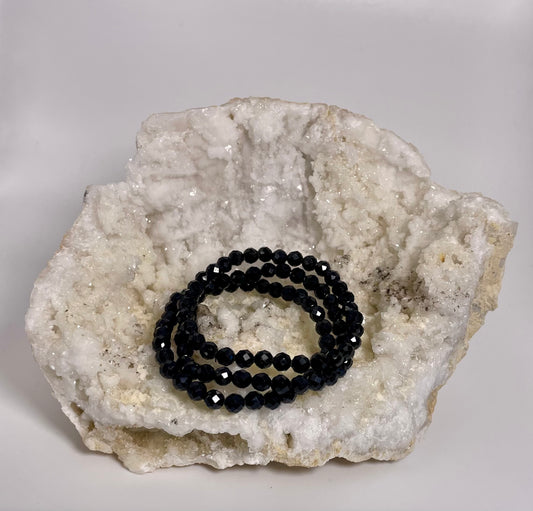 Faceted Black Tourmaline Bracelet