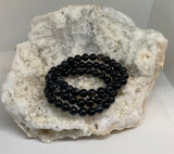 Black Phantom Agate Crystal Bracelet