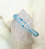 Aquamarine Faceted Crystal Bracelet