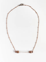 Quartz Bar | Copper + Crystal Necklace