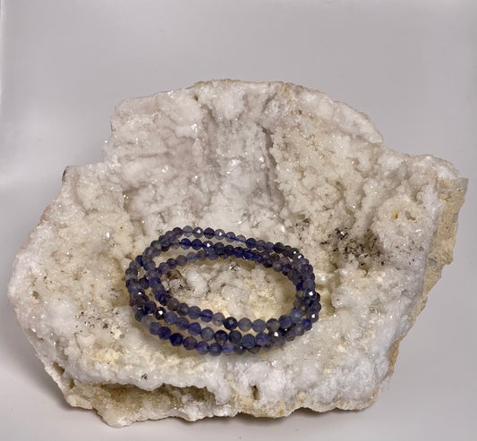 Iolite Facted Crystal Bracelet