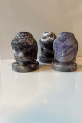 Dream Amethyst Buddha Head Carving