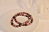 Black Banded Rhodonite Bracelet