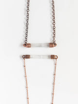 Quartz Bar | Copper + Crystal Necklace