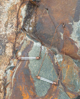 Quartz Bar | Copper + Crystal Necklace