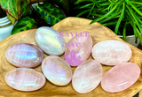 Aura Rose Quartz Palm Stones