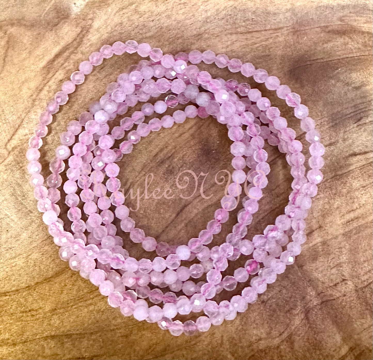 Rose Quartz Faceted Crystal Bracelet