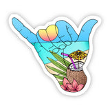 Hang Loose Beach Sticker - Coconut